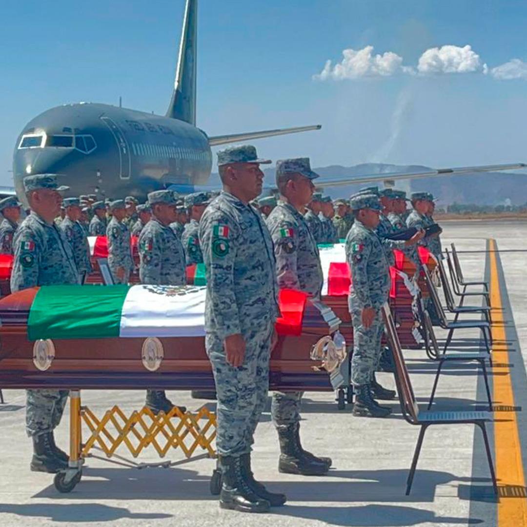 SEDENA rinde honores fúnebres a personal militar caído en cumplimiento del deber
